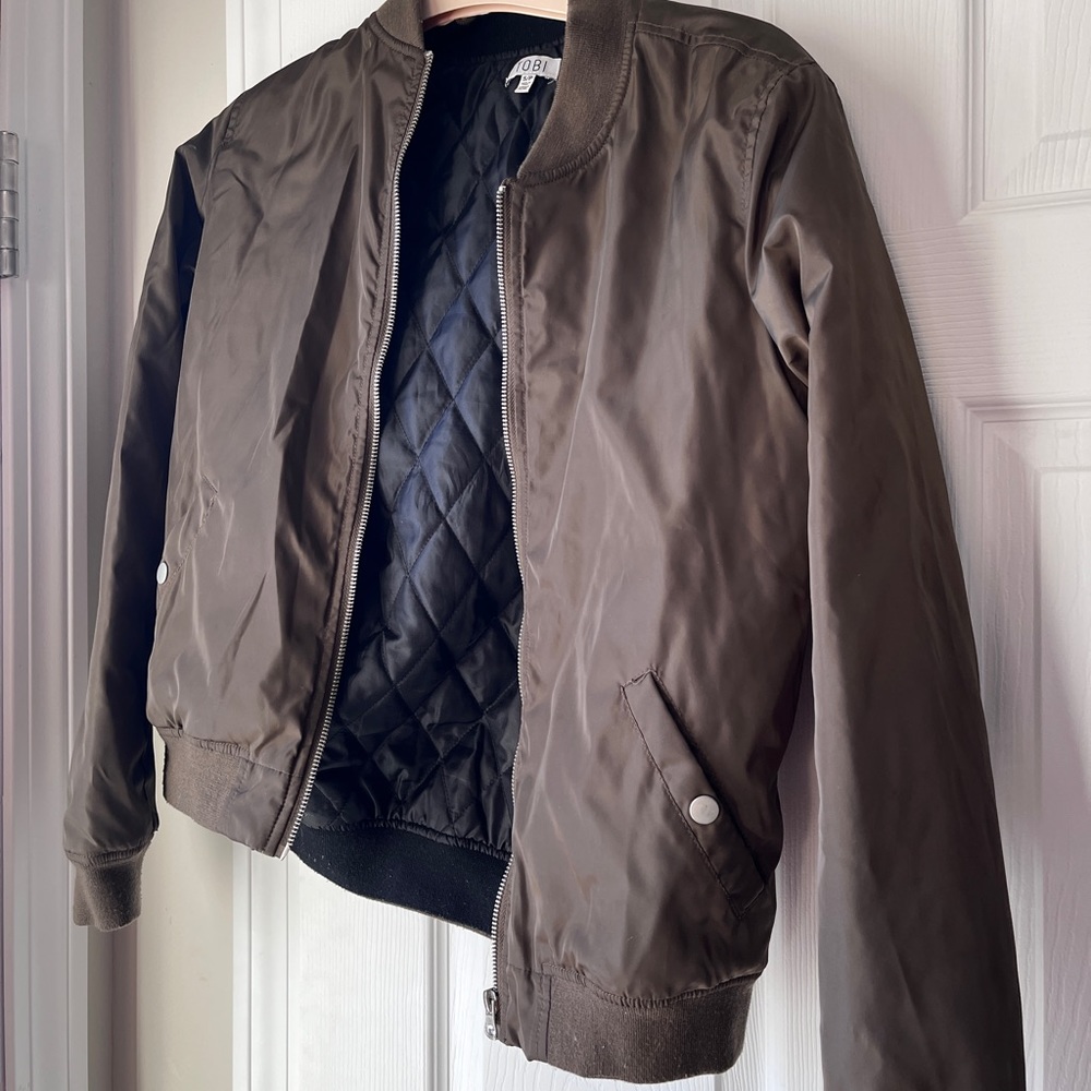 army green Tobi bomber jacket